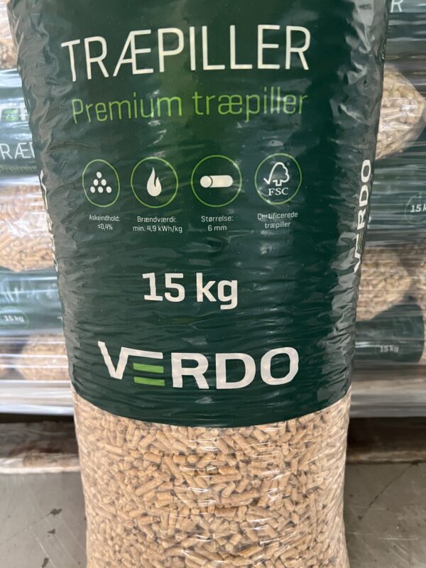 Premium Træpiller 6 mm. 840 kg.pll.  Levering 2-5 Hverdage
