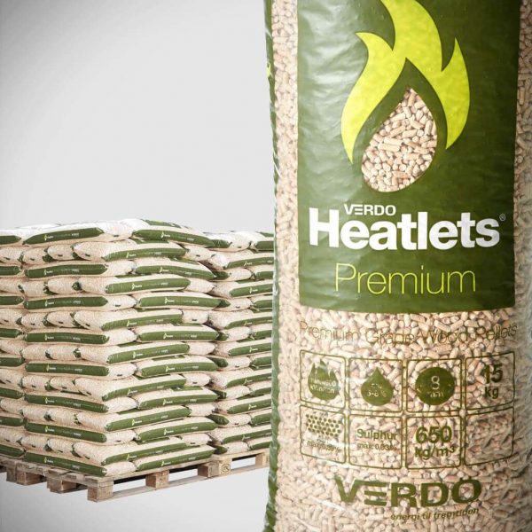 Heatlets Premium - 8 mm - 900 kg pr Palle.  Levering 2-5 Hverdage